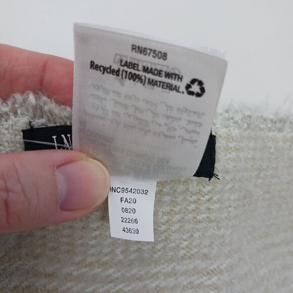 NWT INC International Concepts Plaid Scarf Womens One Size Tan Beige Gray - Picture 5 of 6